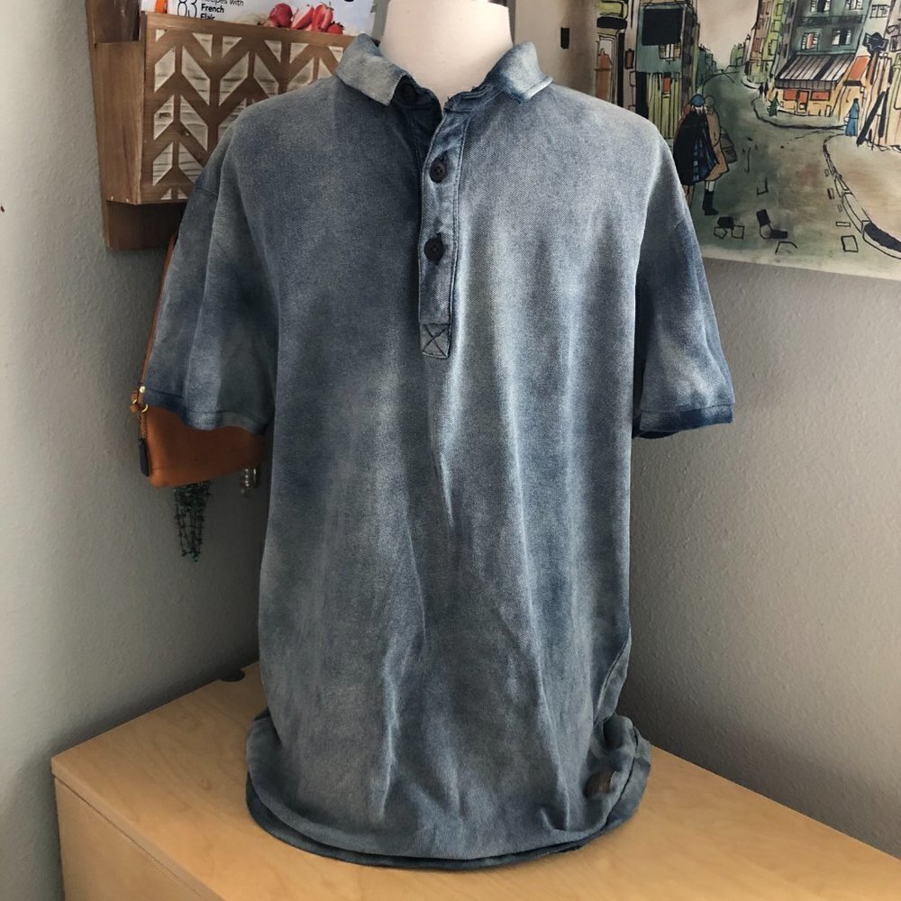 Anerkjendt Thoughts of Denmark Piquet Polo Shirt Men's size XL Gray Blue